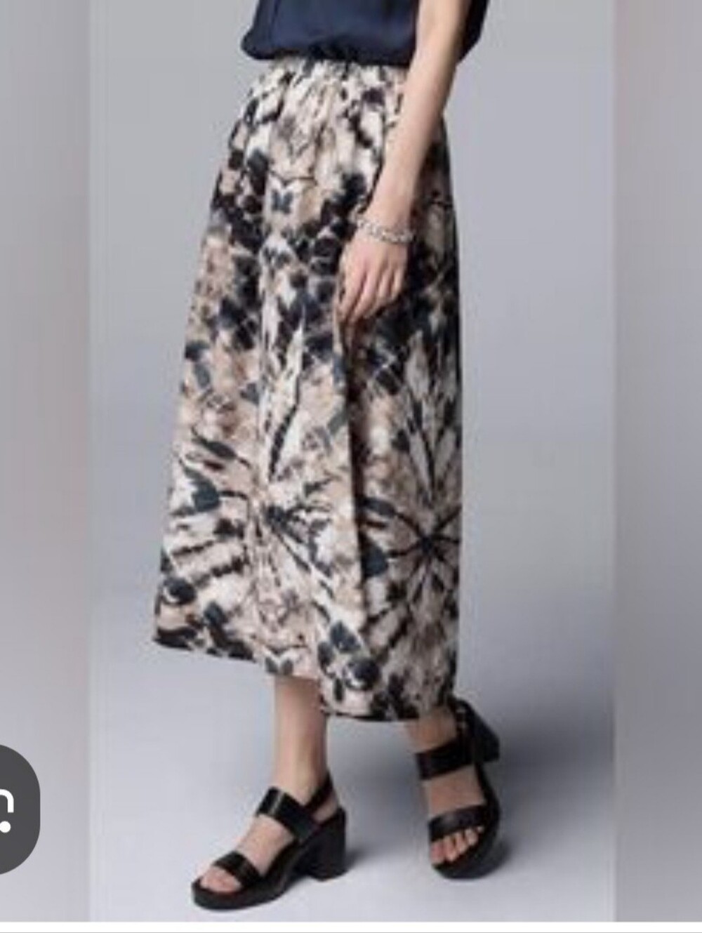 Simply Vera Vera Wang Tie-Dye Midi Skirt Size Large
